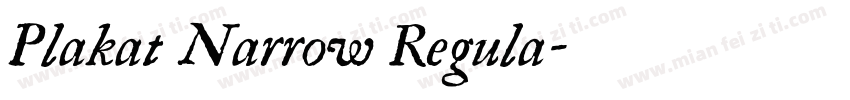 Plakat Narrow Regula字体转换
